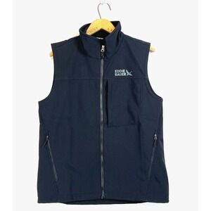 EDDIE BAUER Mens Softshell Vest Size Medium Black Windfoil‎ Thermal Wind 2024
